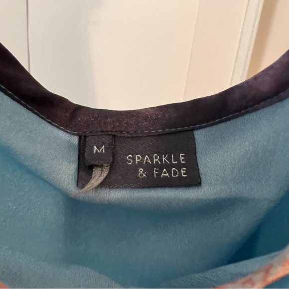 Flowy asymmetric cloud print dress - Picture 3 of 3